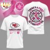 Kansas City Chiefs NFL Firefighter Fight Breast Cancer 3D T-Shirt