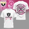 Las Vegas Raiders NFL Firefighter Fight Breast Cancer 3D T-Shirt