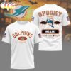 Miami Dolphins NFL Spooky Vibes Halloween All Over Print T-Shirt
