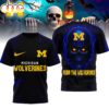 Michigan Wolverines NCAA Skeleton Halloween 3D Shirt HI Michigan Wolverines Premium NCAA Skeleton Halloween 3D Shirt HI