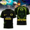 Oregon Ducks NCAA Skeleton Halloween 3D Shirt HI Oregon Ducks Premium NCAA Skeleton Halloween 3D Shirt HI