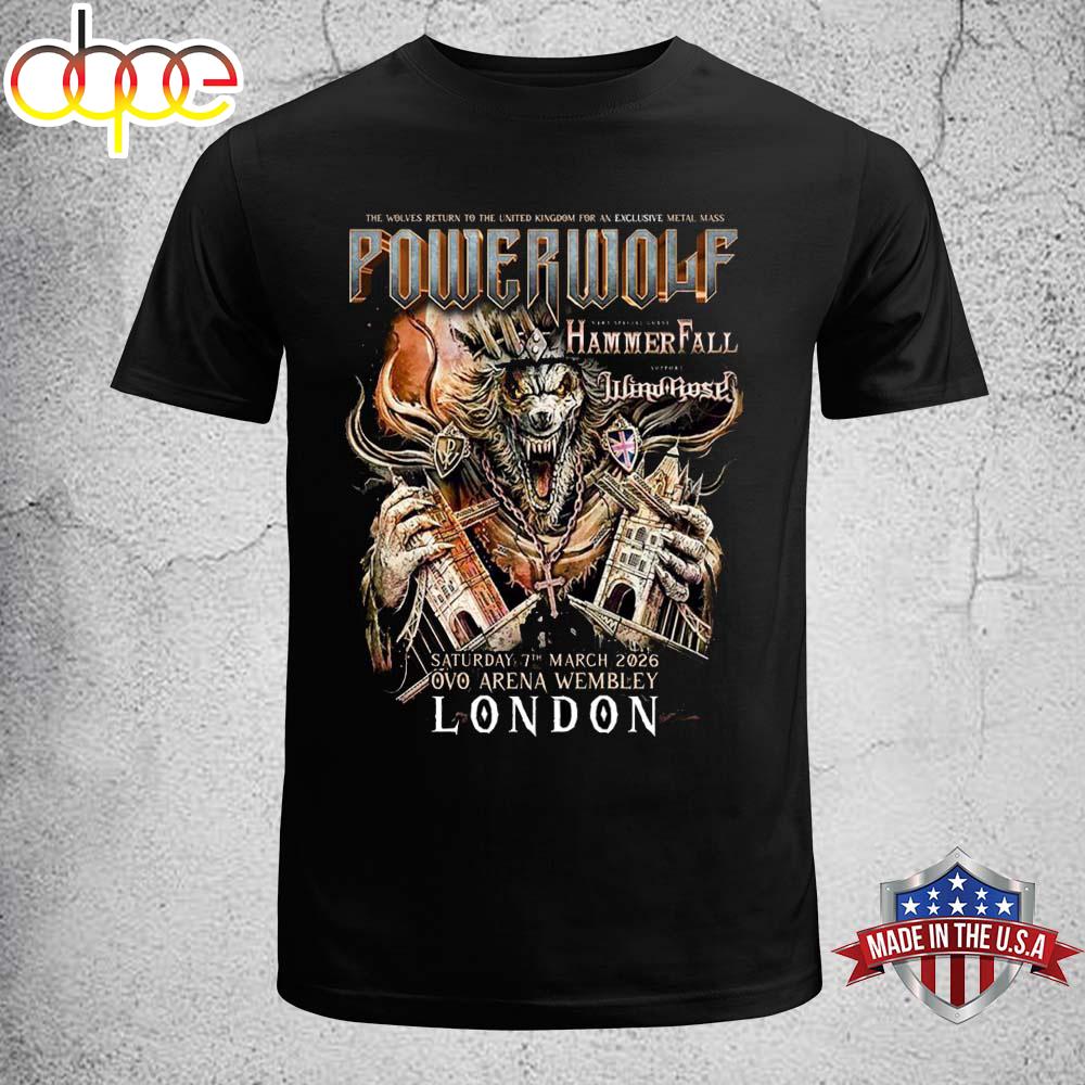 Powerwolf For Show In London UK At OVO Arena Wembley On March 7 2026 Unisex T-Shirt