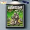 System Of A Down Chicago IL 2025 Night Poster Canvas Wall Art