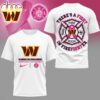 Washington Commanders NFL Firefighter Fight Breast Cancer 3D T-Shirt