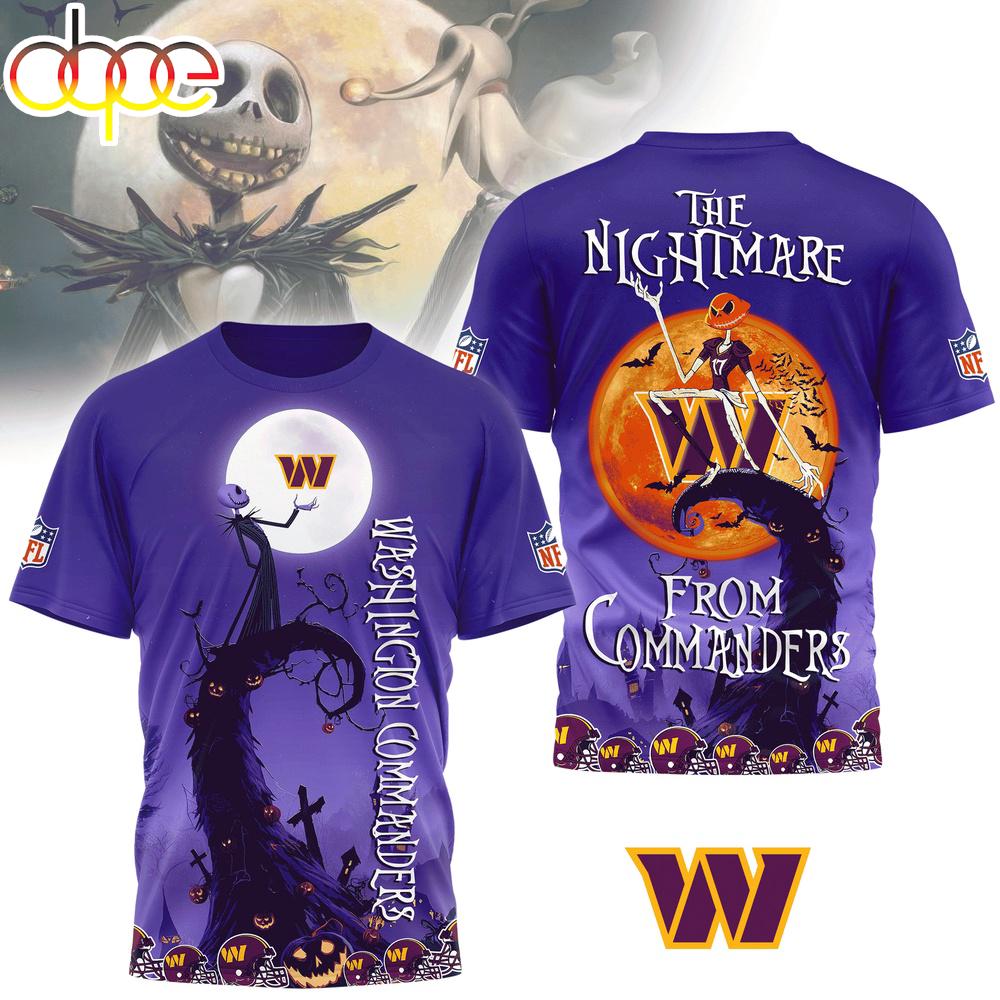 Washington Commanders NFL Halloween The Nightmare All Over Print T-Shirt