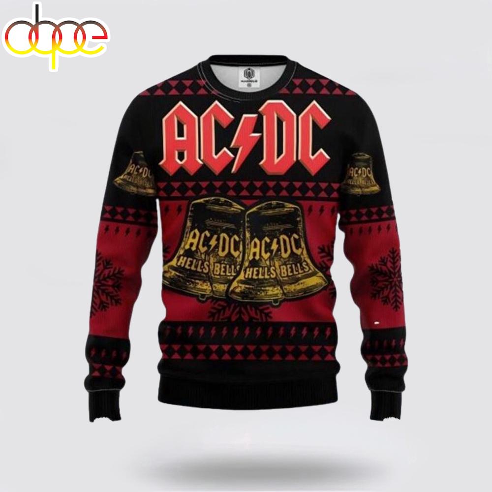 ACDC Signature Hells Bells Xmas 2025 Ugly Christmas Sweater