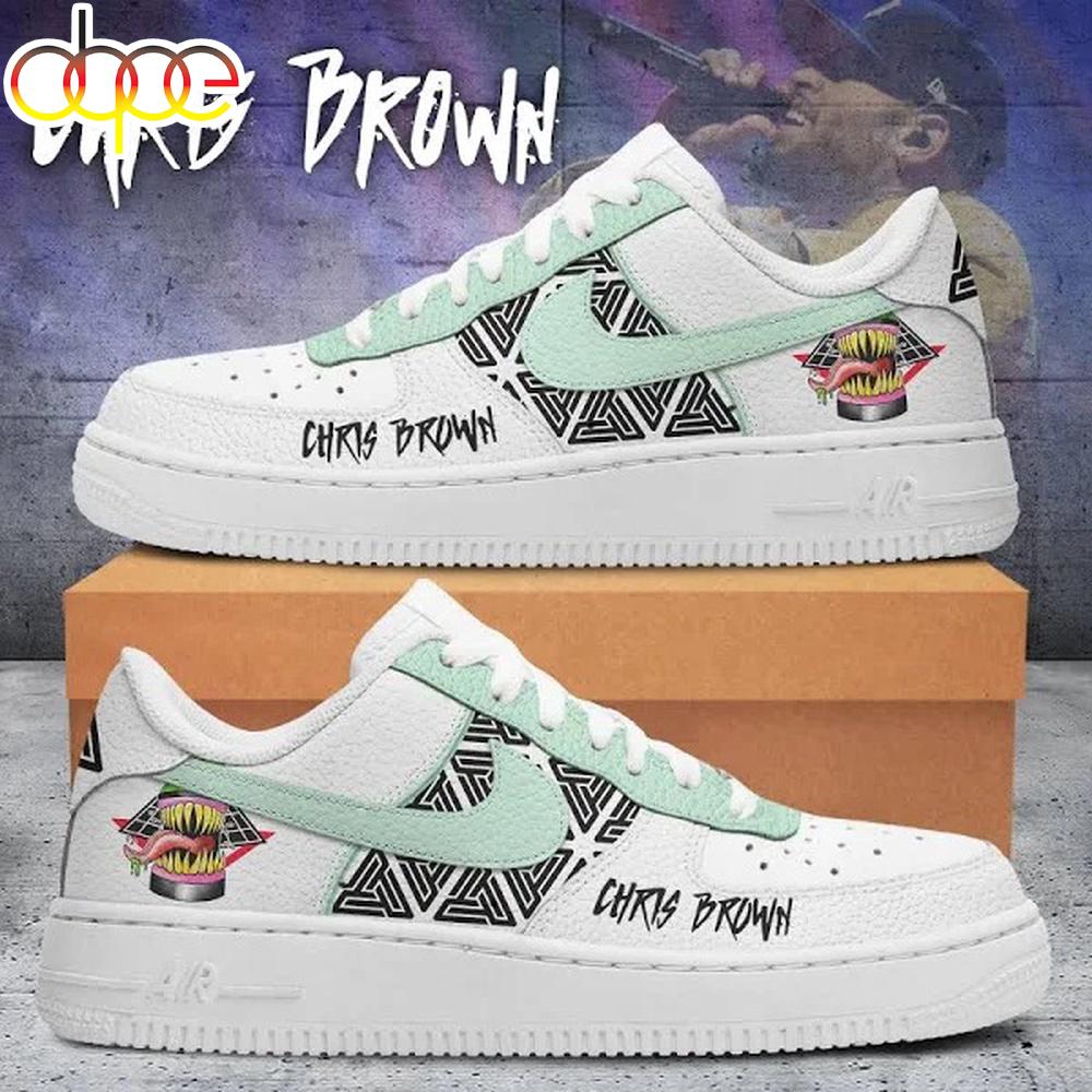 Chris Brown Pattern Air Force 1 Shoes For Fans