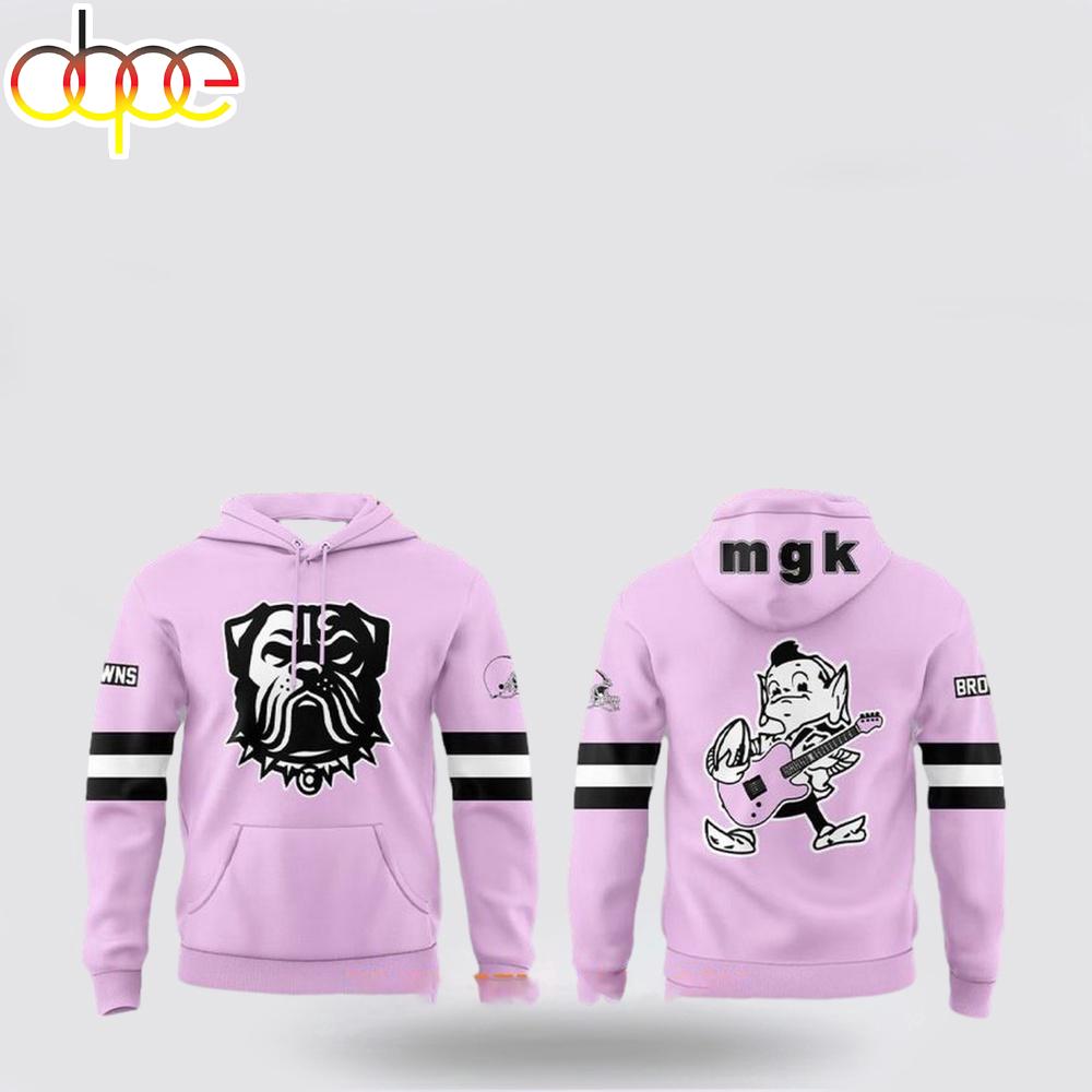 Cleveland Browns Machine Gun Kelly Pink All Over Print Shirt