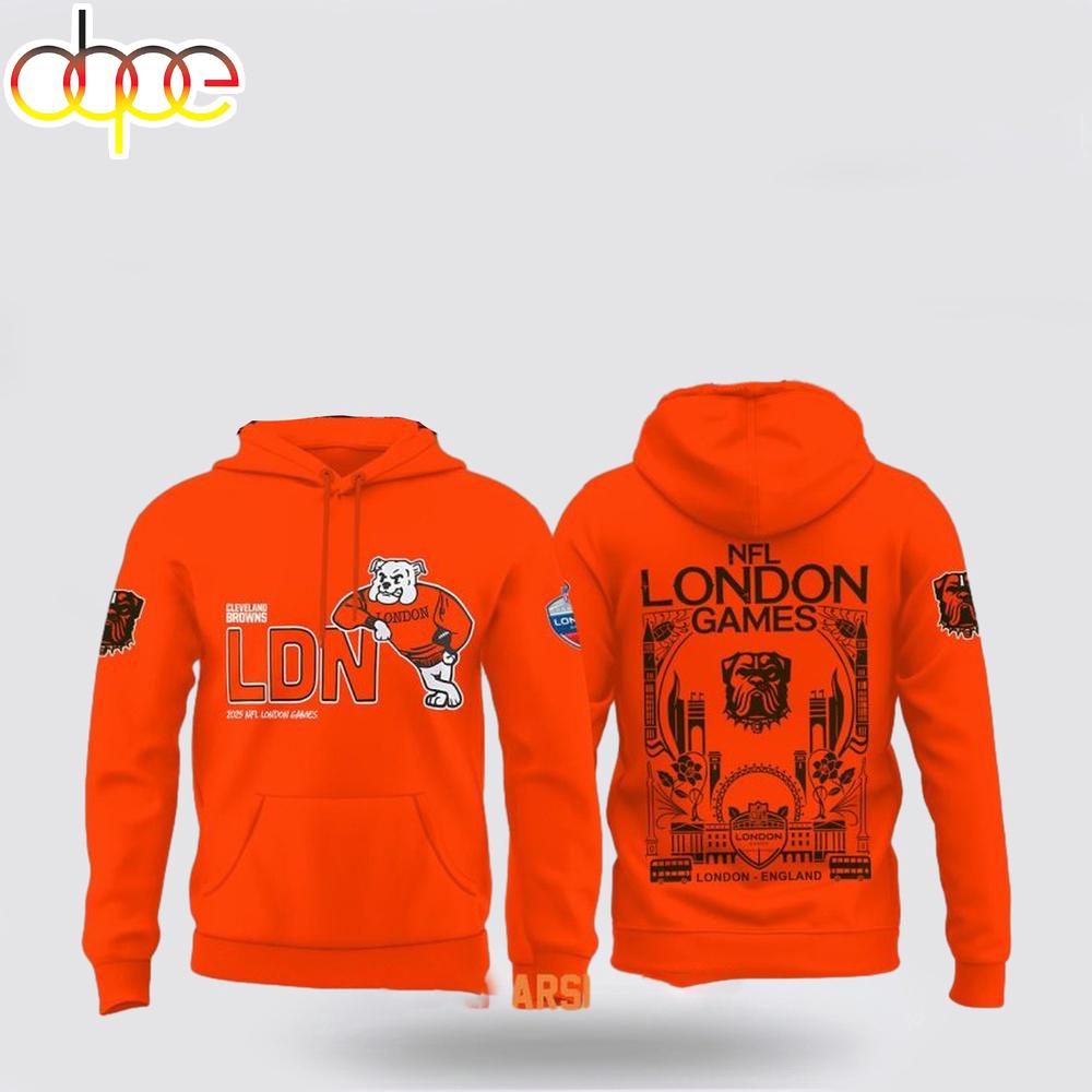 Cleveland Browns NFL London Games Orange All Over Print Shirt