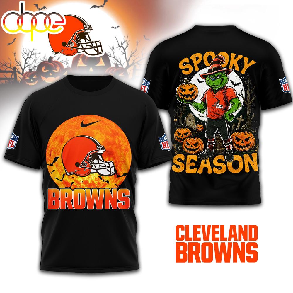 Cleveland Browns NFL Spooky Season Halloween 3D Shirt