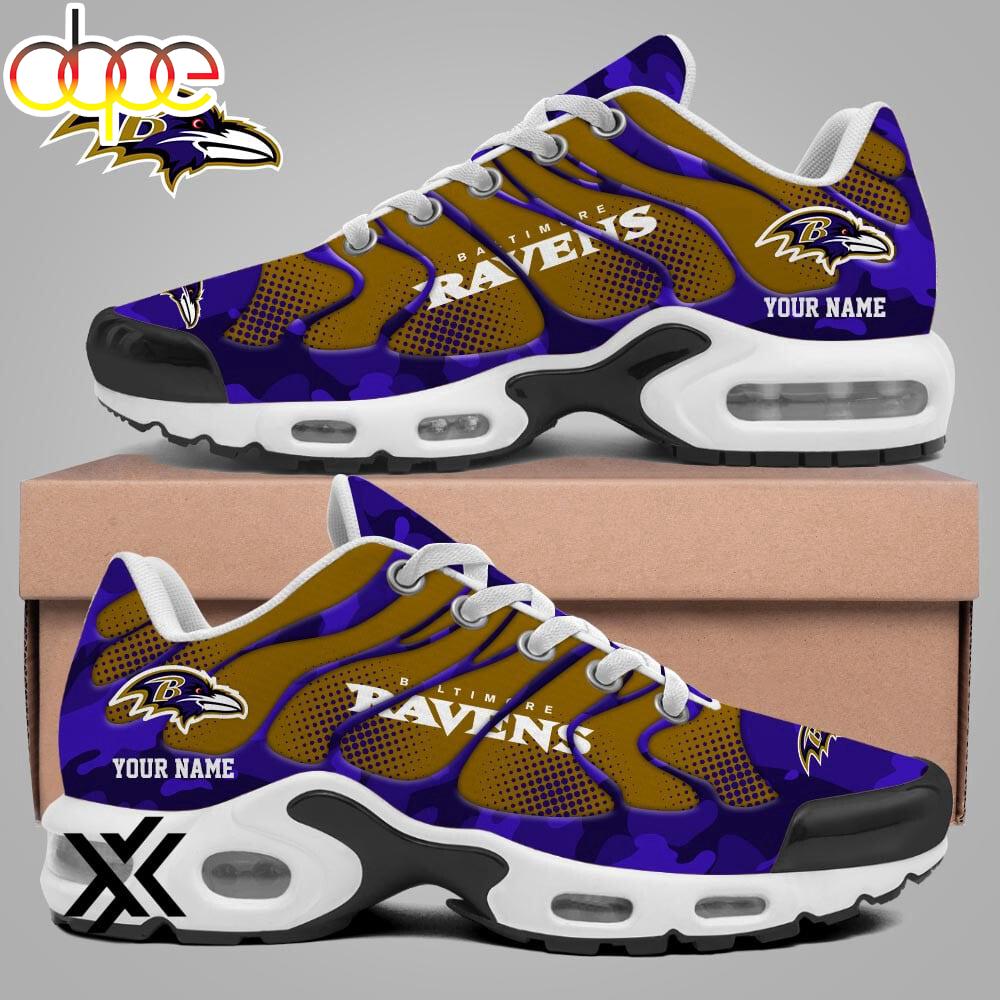 Custom Name Baltimore Ravens Air Max Plus Shoes For Fans