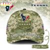 Custom Name Houston Texans NFL Salute To Service Baseball Cap