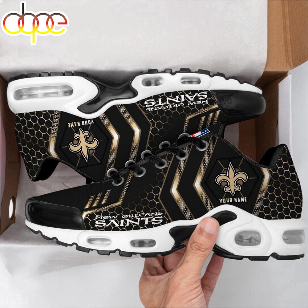 Custom Name New Orleans Saints NFL Air Max Plus Shoes For Fans