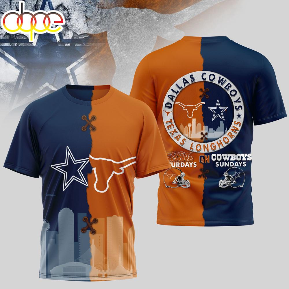 Dallas Cowboys NFL x NCAA All Over Print T-Shirt