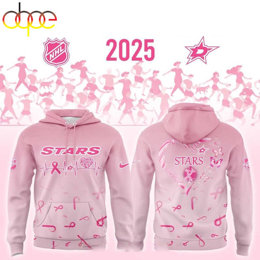 Dallas Stars Hockey Fight Cancer 2025 3D Shirt For Fans