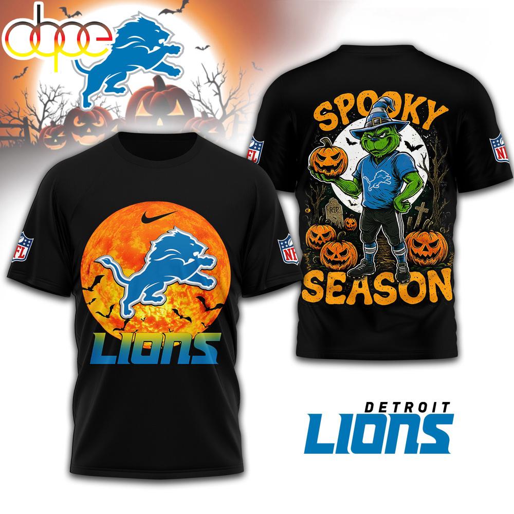 Detroit Lions NFL Spooky Season Halloween 3D Shirt