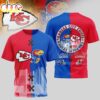 Kansas City Chiefs NFL x NCAA All Over Print T-Shirt Kansas City Chiefs NFL x NCAA All Over Print T-Shirt
