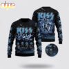 Kiss Graphics With Signatures Snowy Night Holiday Style 2025 Ugly Christmas Sweater Kiss Graphics With Signatures Snowy Night Holiday Style 2025 Ugly Christmas Sweater