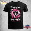 Las Vegas Raiders Breast Cancer Floral Unisex T-Shirt