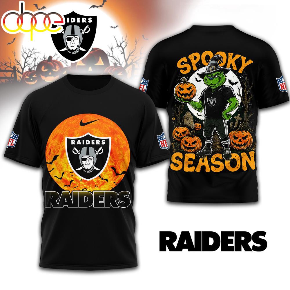 Las Vegas Raiders NFL Spooky Season Halloween 3D Shirt