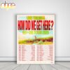 Louis Tomlinson How Did We Get Here Europe And United Kingdom Tour 2026 Poster Canvas