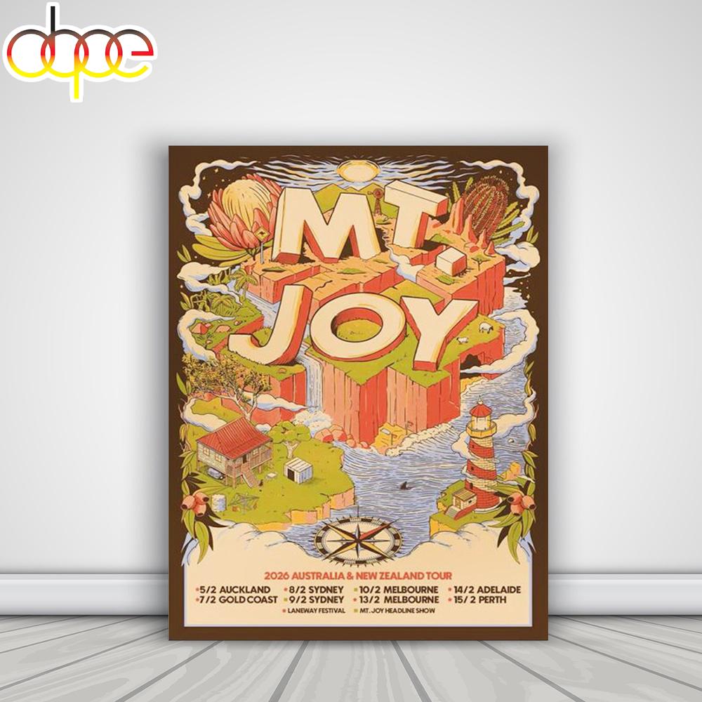Mt Joy 2026 Australia And New Zealand Tour Poster Canvas