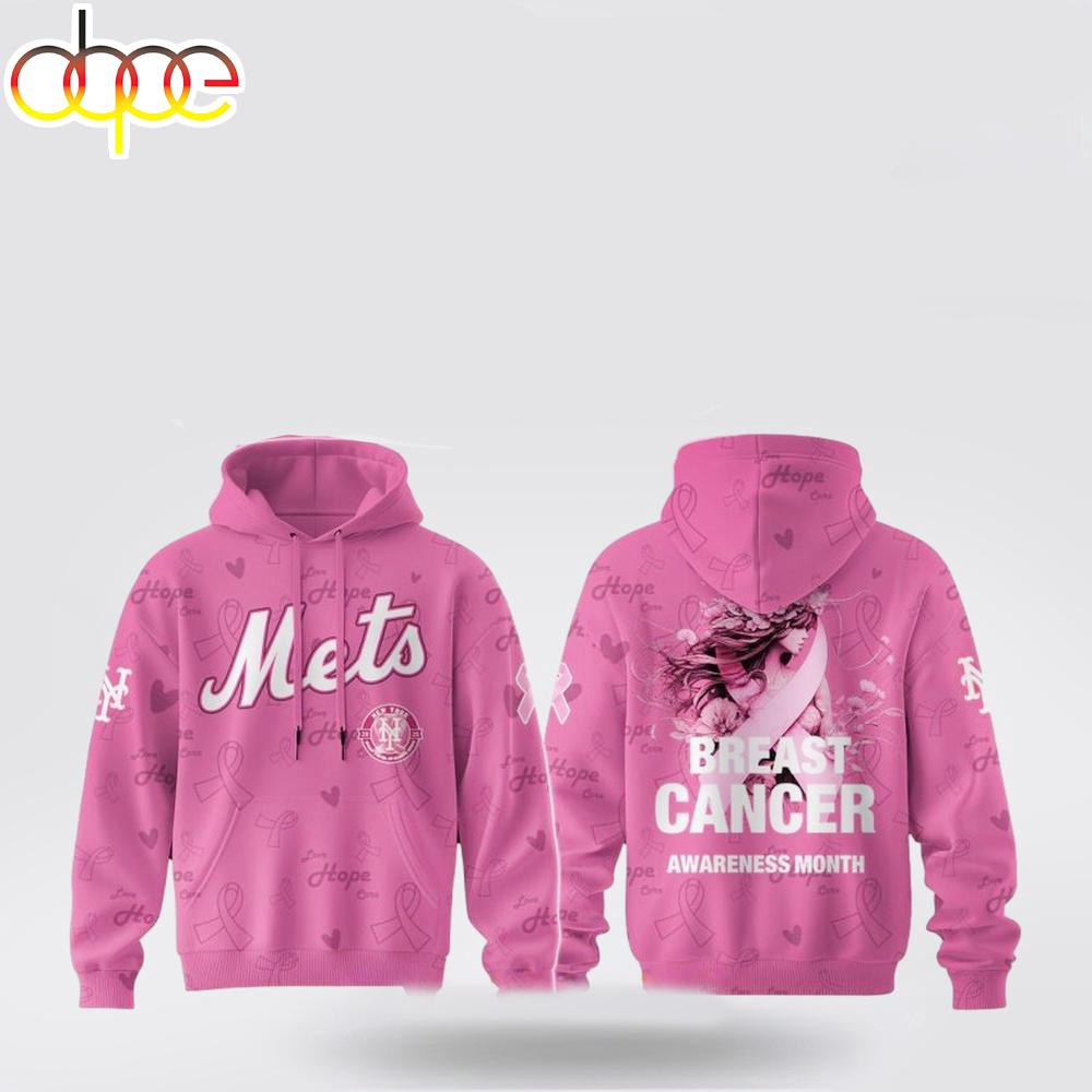 New York Mets MLB x Breast Cancer Month All Over Print Shirt