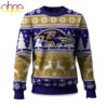 Baltimore Ravens Reindeer Football Ugly Christmas Sweater