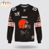Custom Name Cleveland Browns x Bad Bunny Super Bowl 2026 3D Sweatshirt Custom Name Cleveland Browns x Bad Bunny Super Bowl 2026 3D Sweatshirt