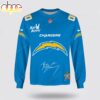 Custom Name Los Angeles Chargers x Bad Bunny Super Bowl 2026 3D Sweatshirt Custom Name Los Angeles Chargers x Bad Bunny Super Bowl 2026 3D Sweatshirt