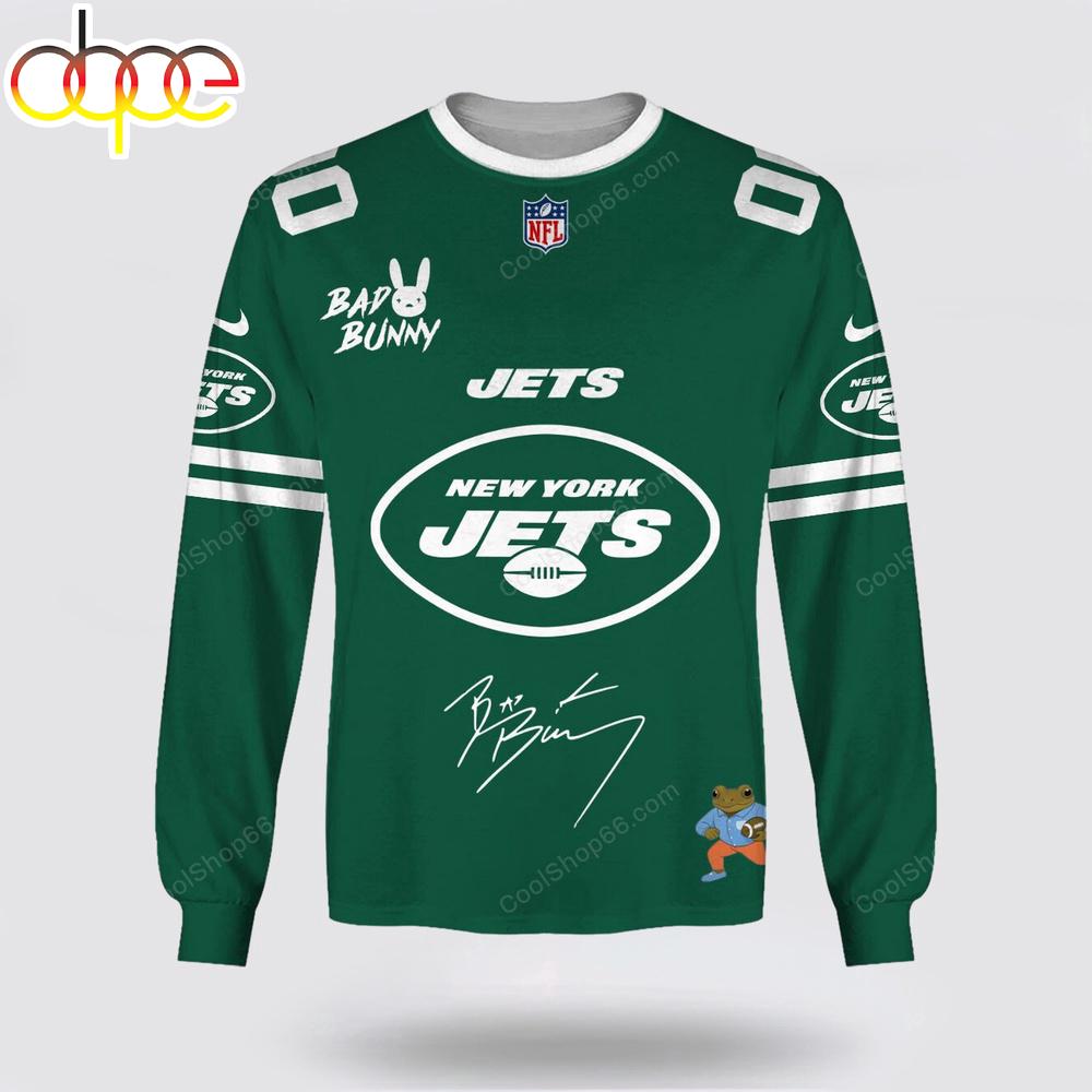 Custom Name New York Jets x Bad Bunny Super Bowl 2026 3D Sweatshirt