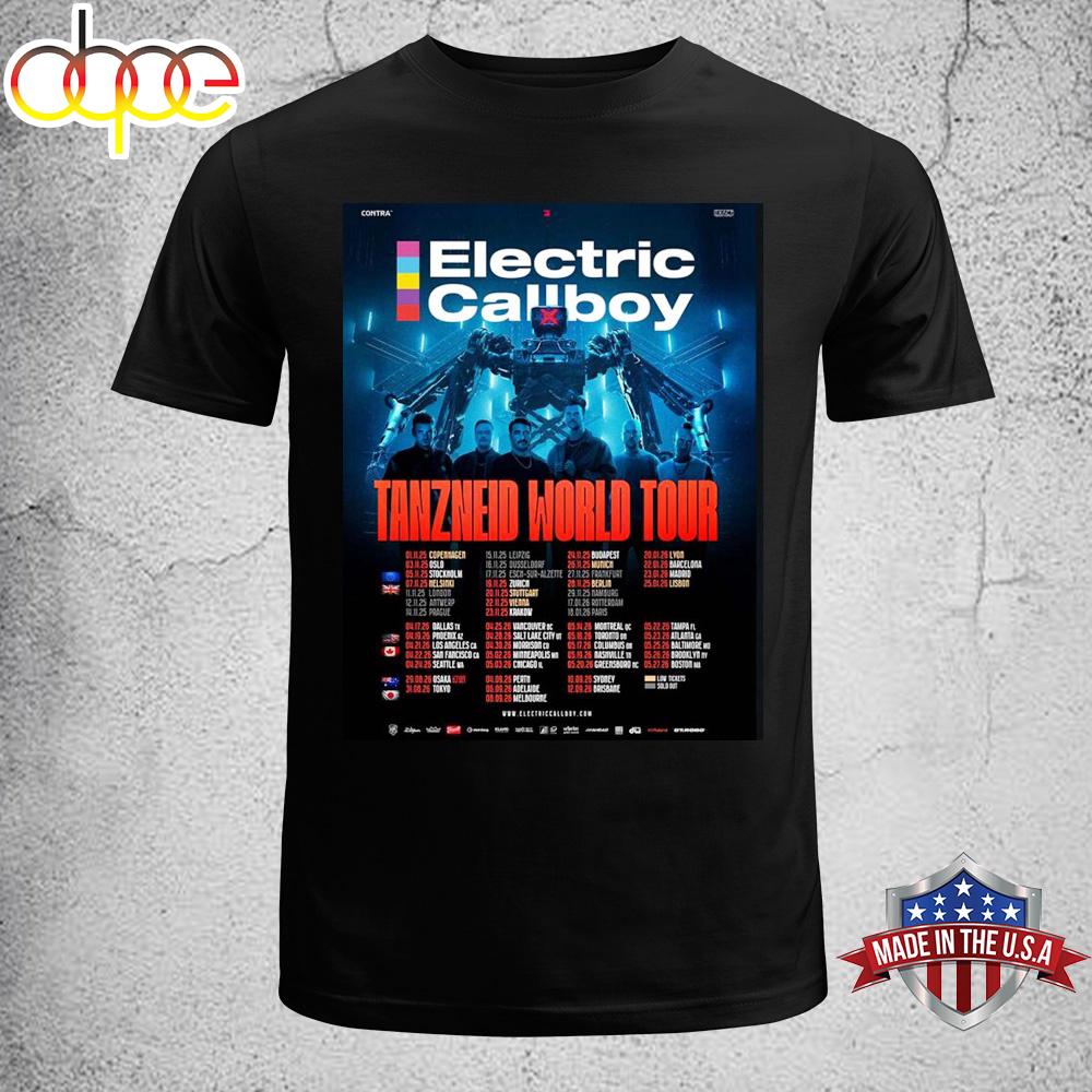 Electric Callboy Tanzneid World Tour 2025 2026 USA Canada Japan And Australia Unisex T-Shirt