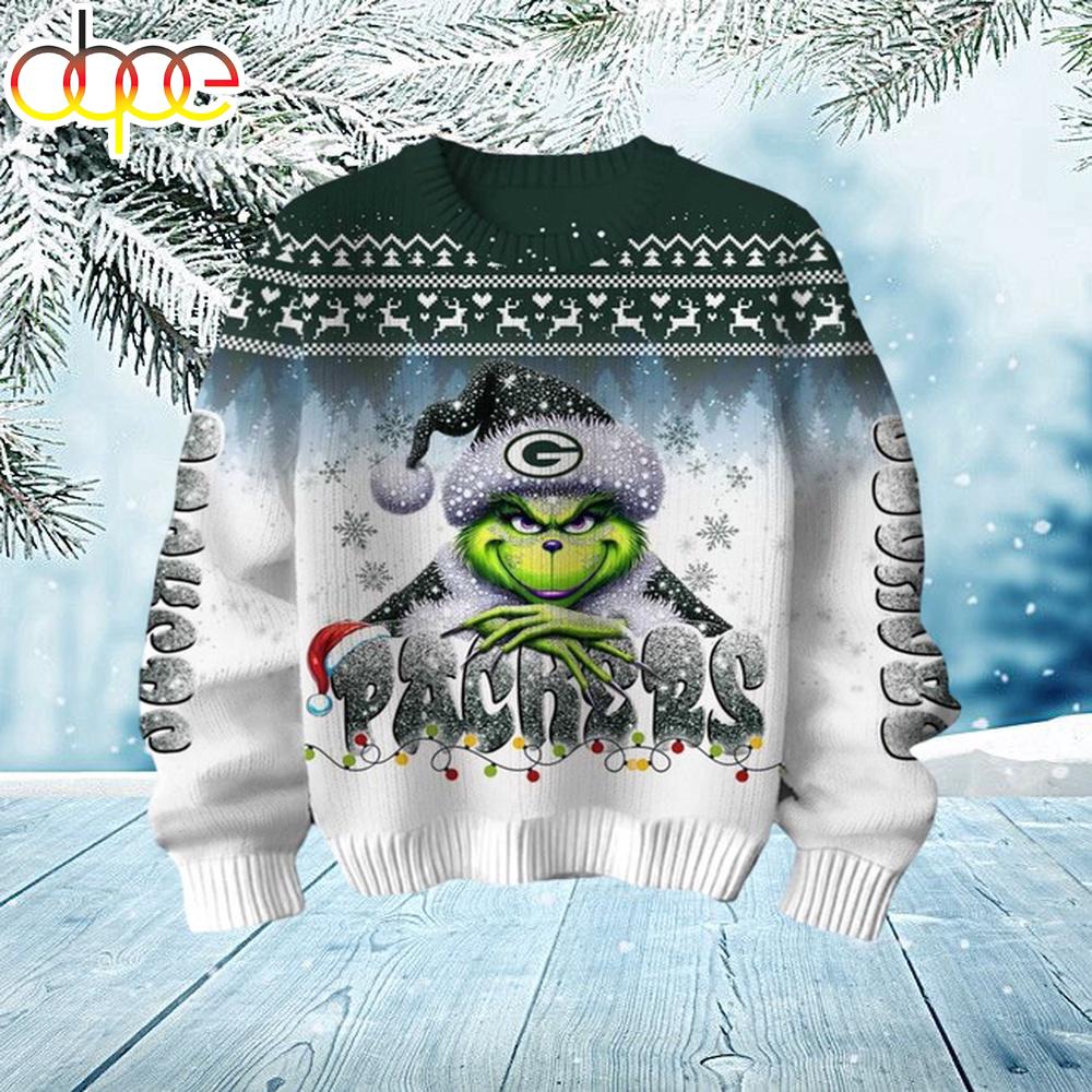 Green Bay Packers Grinch Season 2025 Christmas Ugly Sweater