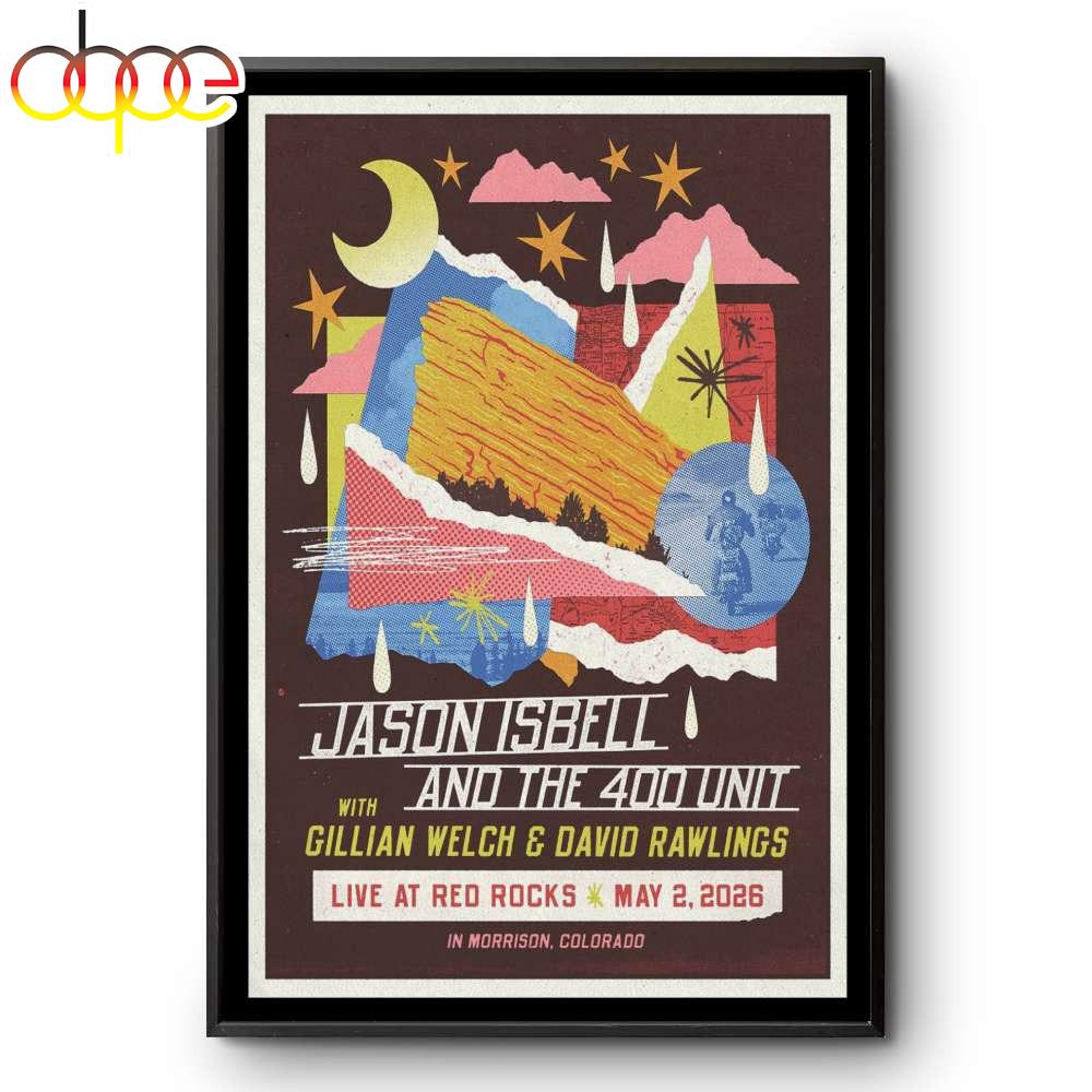 Jason Isbell Red Rocks Amphitheatre Canvas Poster Wall Art