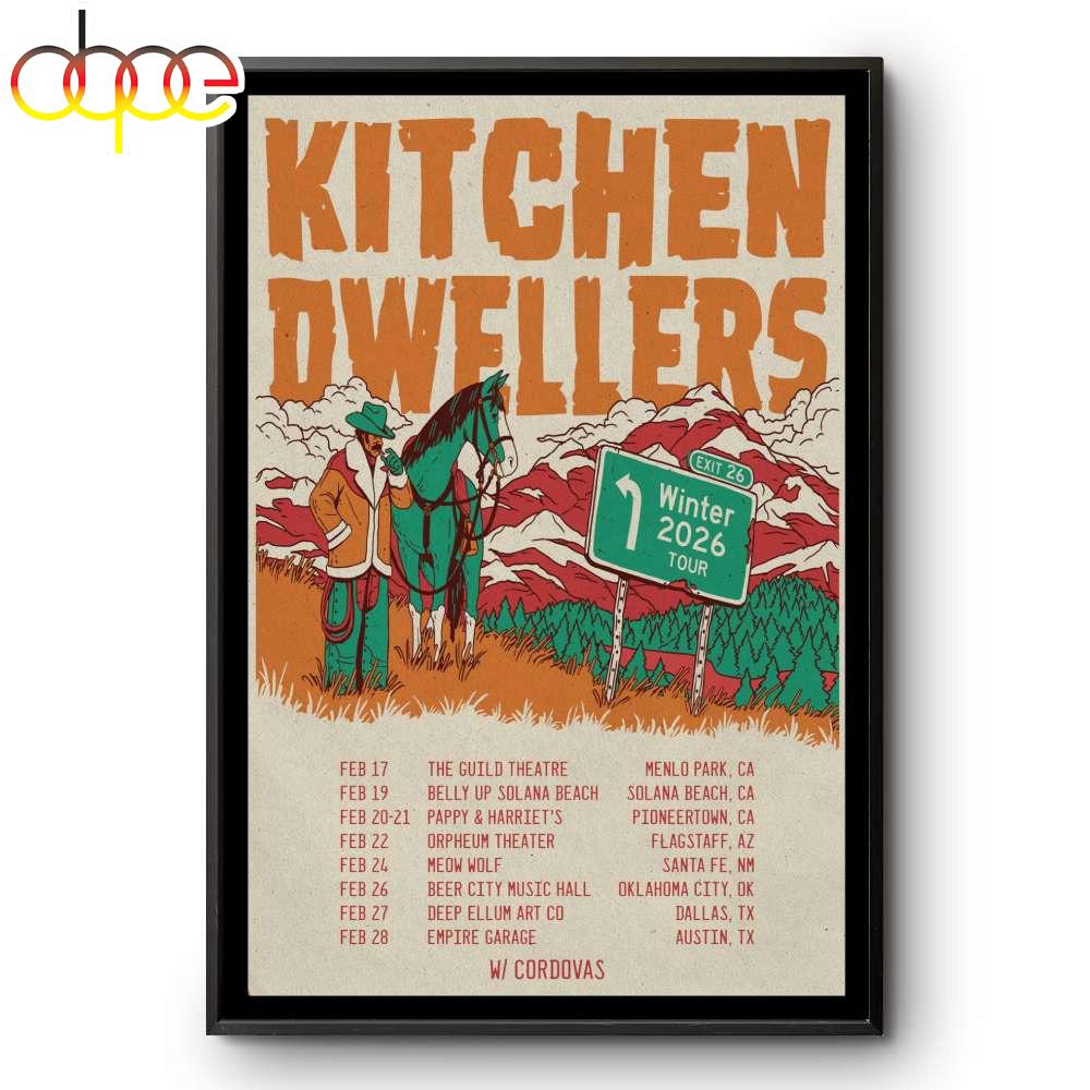 Kitchen Dwellers Winter 2026 Tour Canvas Poster Wall Art