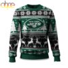 New York Jets Reindeer Football Ugly Christmas Sweater