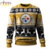 Pittsburgh Steelers Reindeer Football Ugly Christmas Sweater Pittsburgh Steelers Reindeer Football Ugly Christmas Sweater