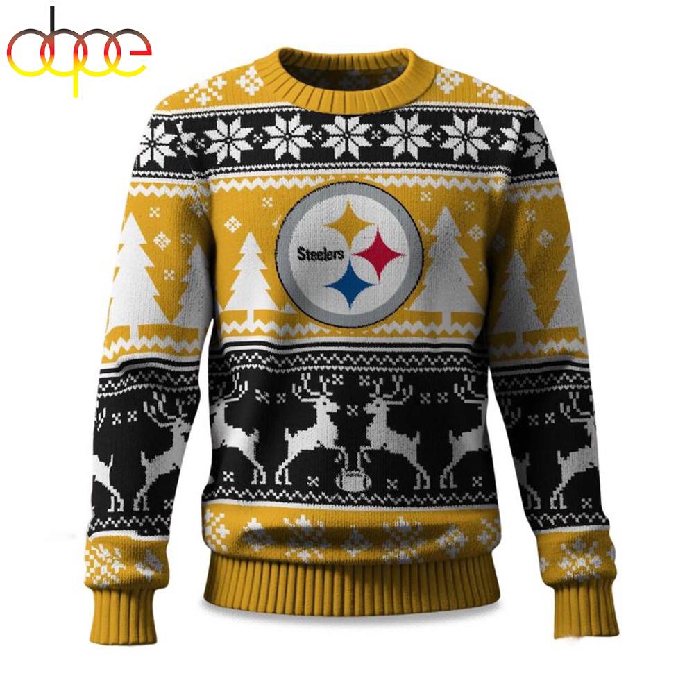 Pittsburgh Steelers Reindeer Football Ugly Christmas Sweater