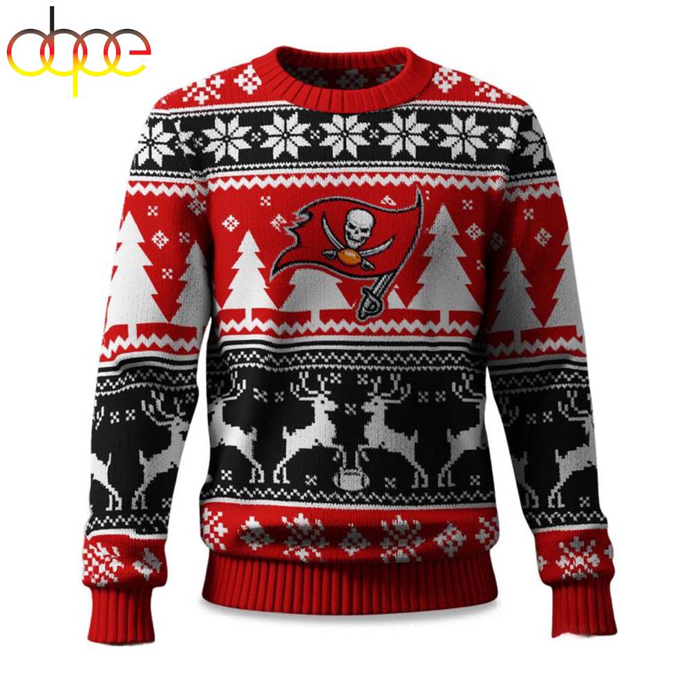 Tampa Bay Buccaneers Reindeer Football Ugly Christmas Sweater