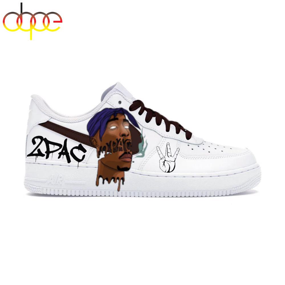 Tupac Shakur Rapper Air Force 1 Shoes For Fans