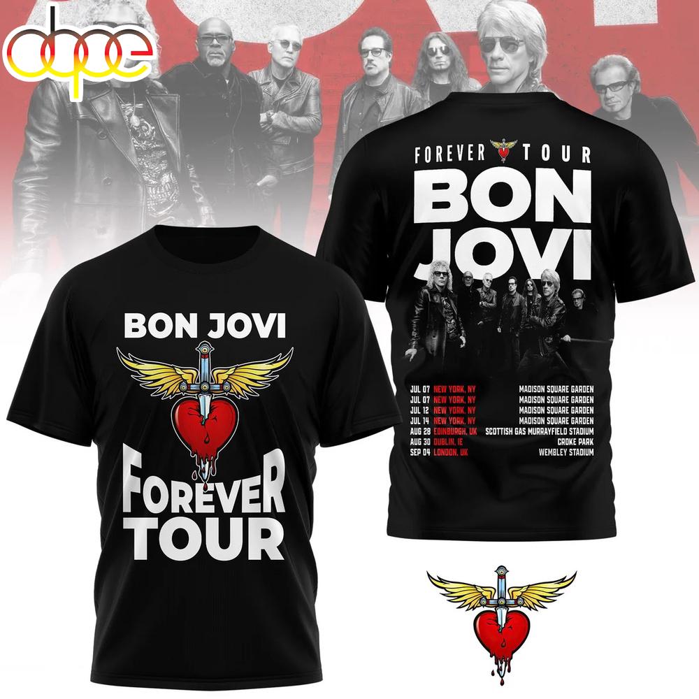 Bon Jovi 2026 Tour All Over Print Shirt For Fans
