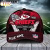 Custom Name Kansas City Chiefs NFL Dark Scratch American Flag Baseball Cap Custom Name Kansas City Chefs NFL Dark Scratch American Flag Baseball Cap
