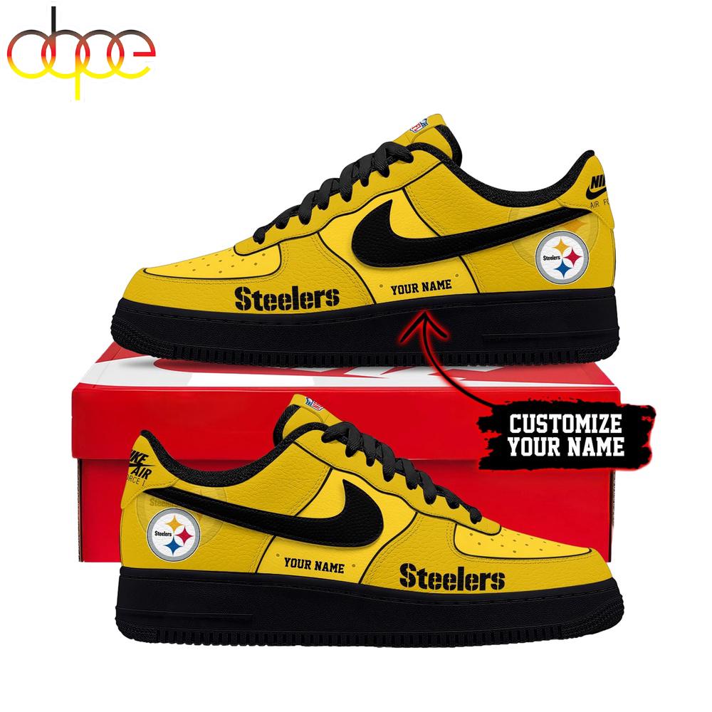 Custom Name Pittsburgh Steelers NFL Sport Team Air Force 1 Shoes For Fans