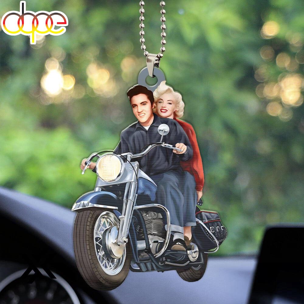 Elvis Presley On The Motor Merry Christmas Ornament Gift Idea