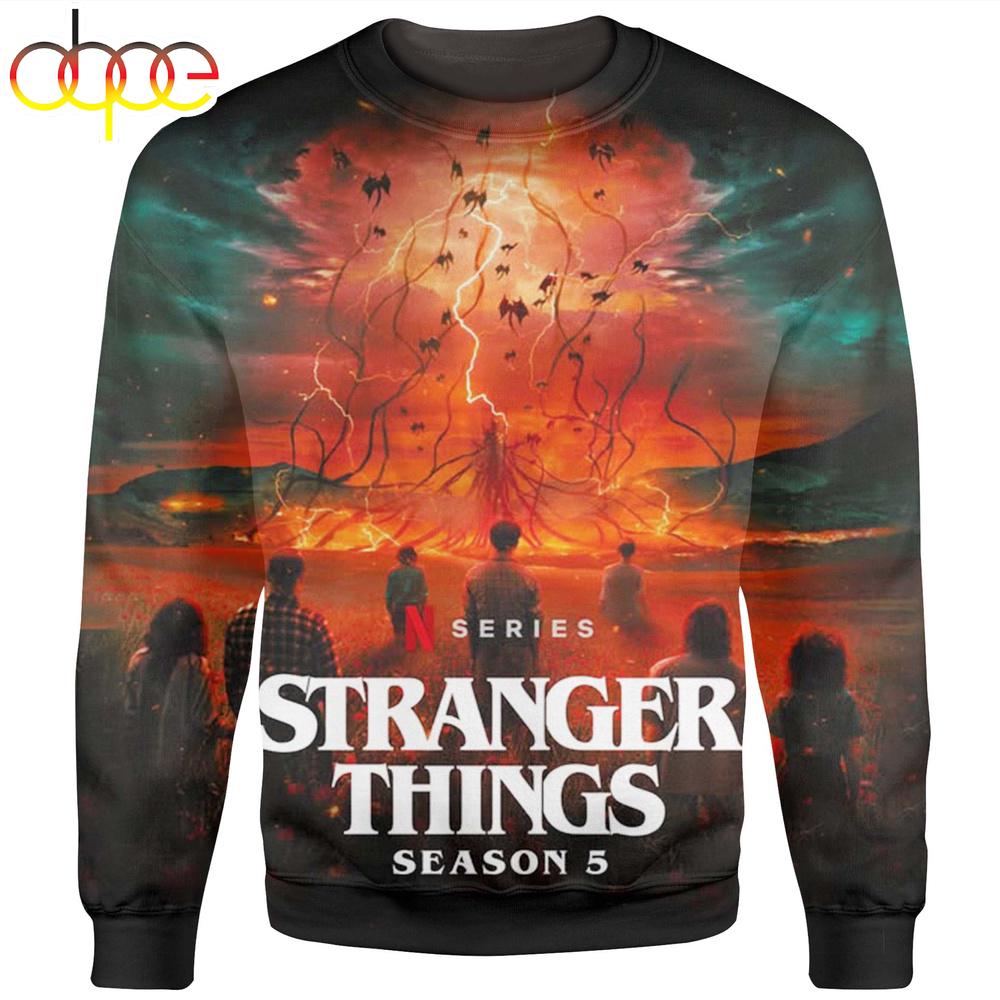 Stranger Things 5 All Over Print Sweatshirt