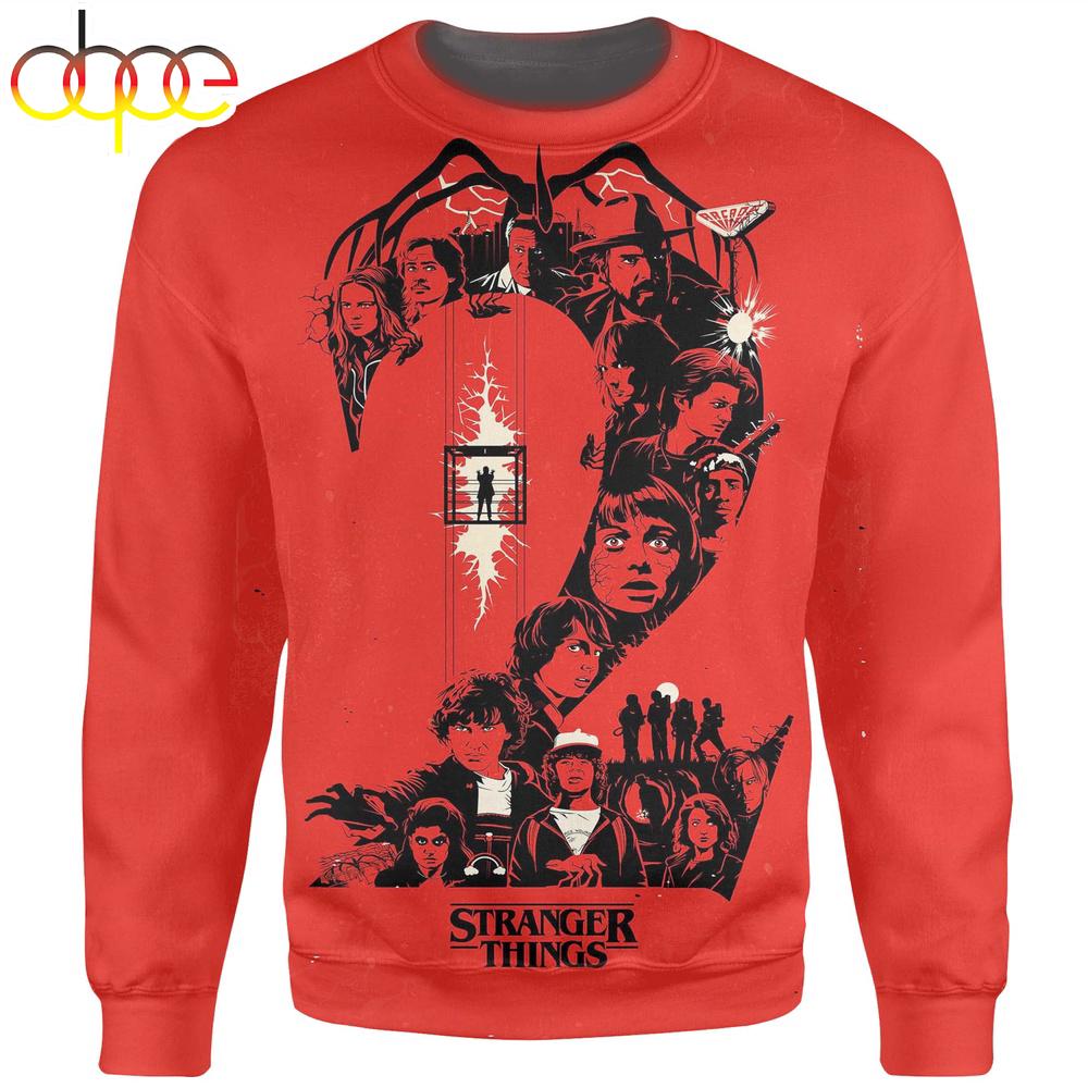Stranger Things Poster All Over Print Sweatshirt