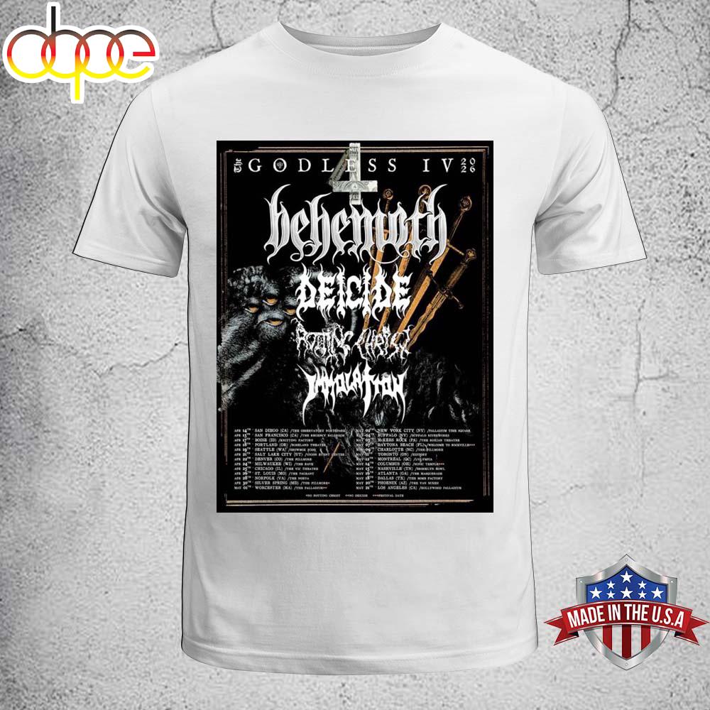 Behemoth The Godless IV 2026 Tour Unisex T-Shirt