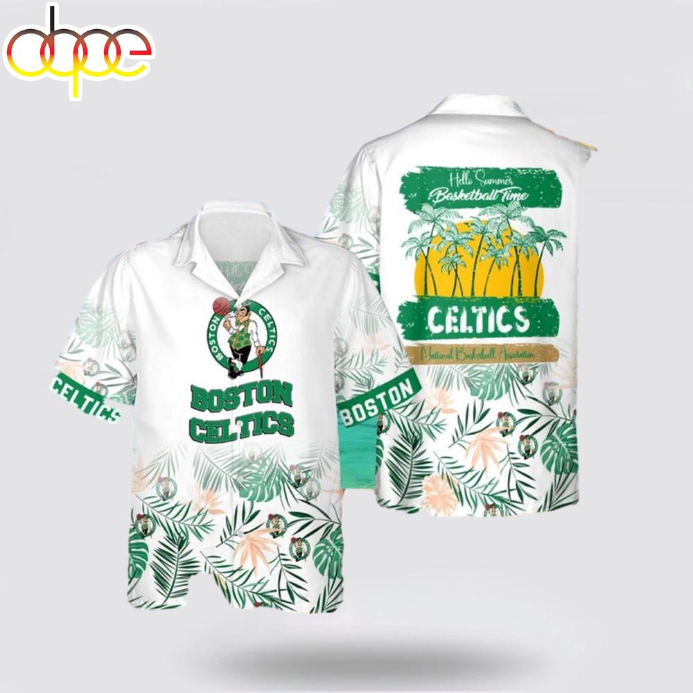 Boston Celtics Baseball Time Aloha Style Hawaiian Shirt