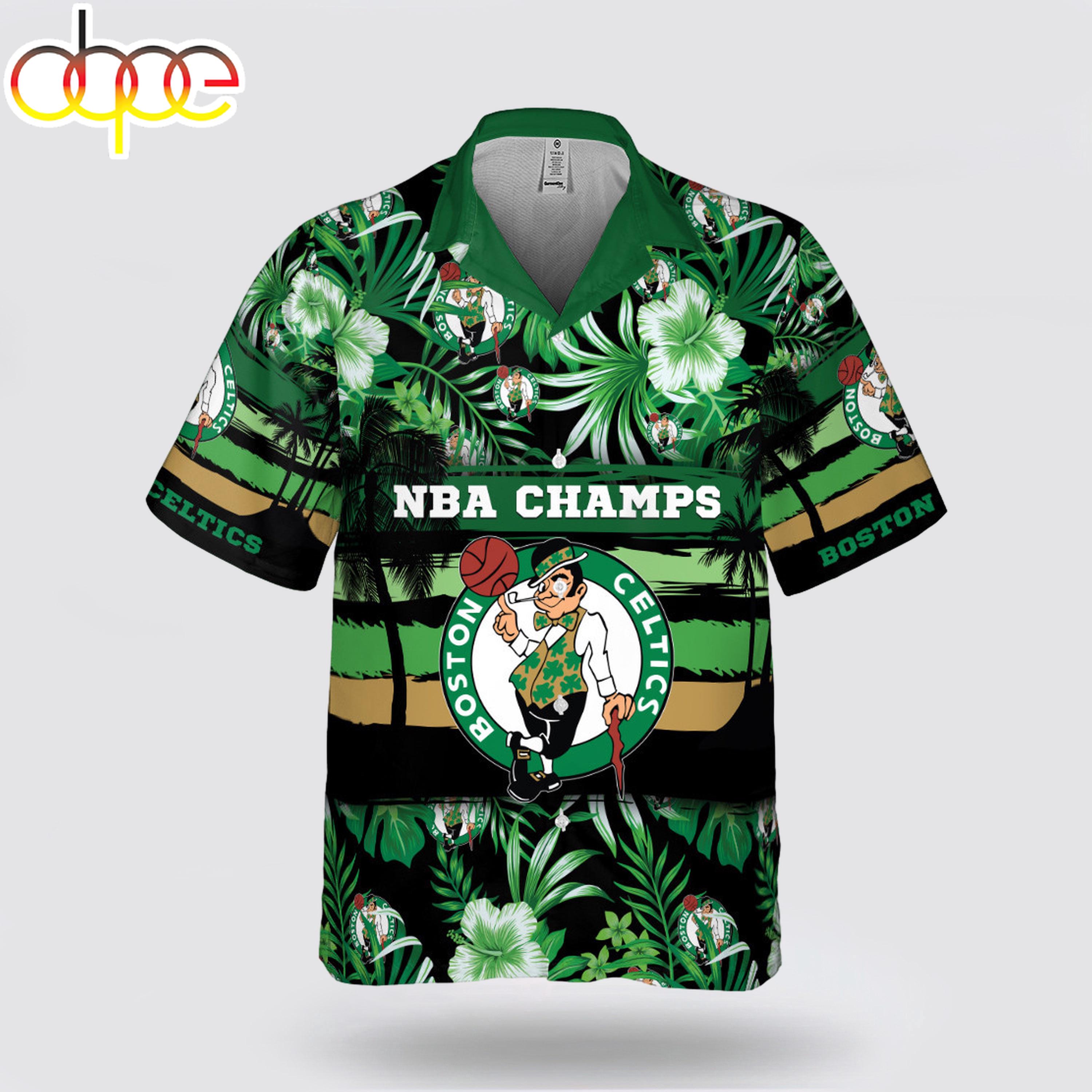 Boston Celtics Floral Tropical Hawaiian Shirt For Fans Boston Celtics Floral Tropical Hawaiian Shirt For Fans