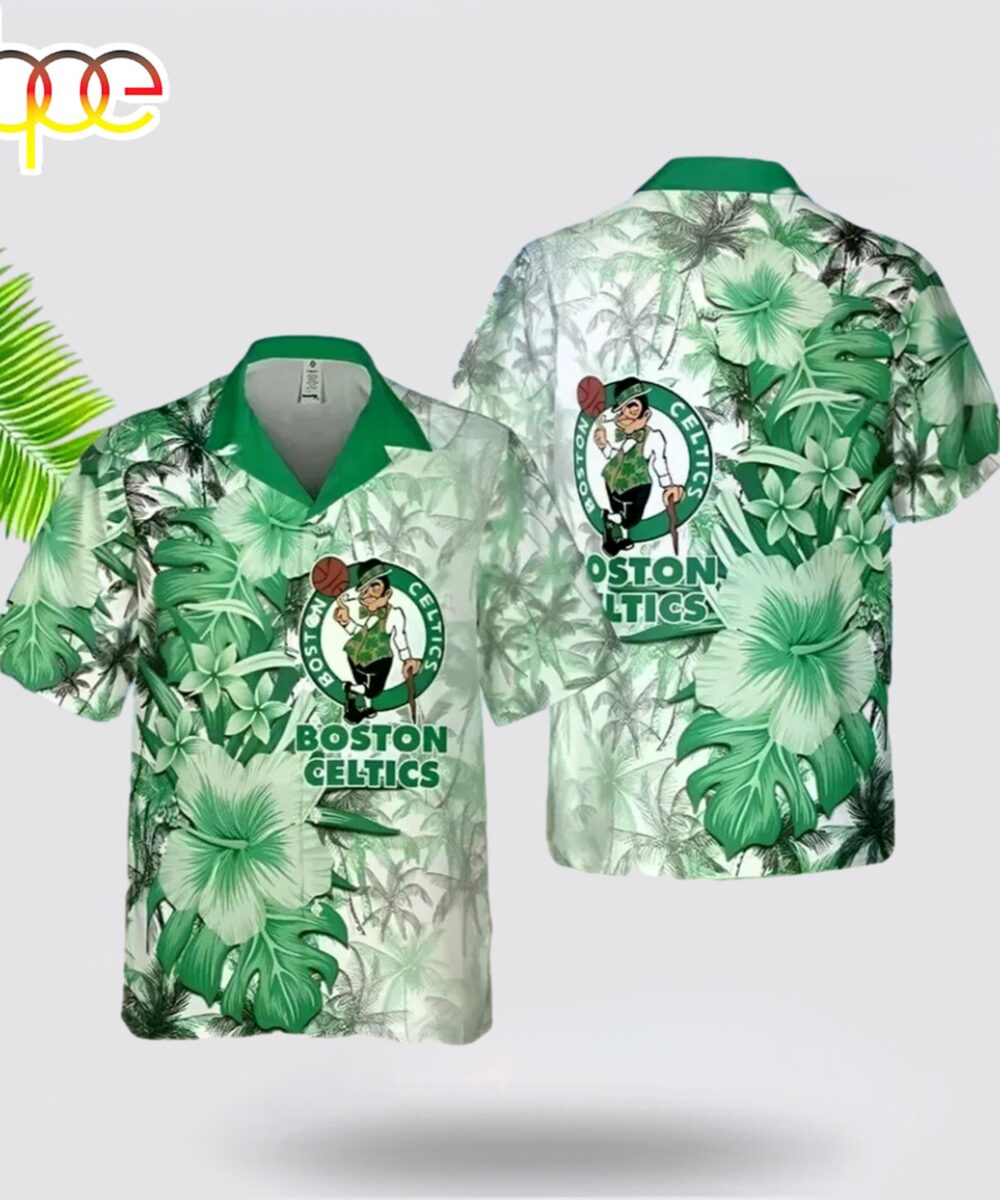 Boston Celtics Floral Tropical Pattern Hawaiian Shirt For Fans